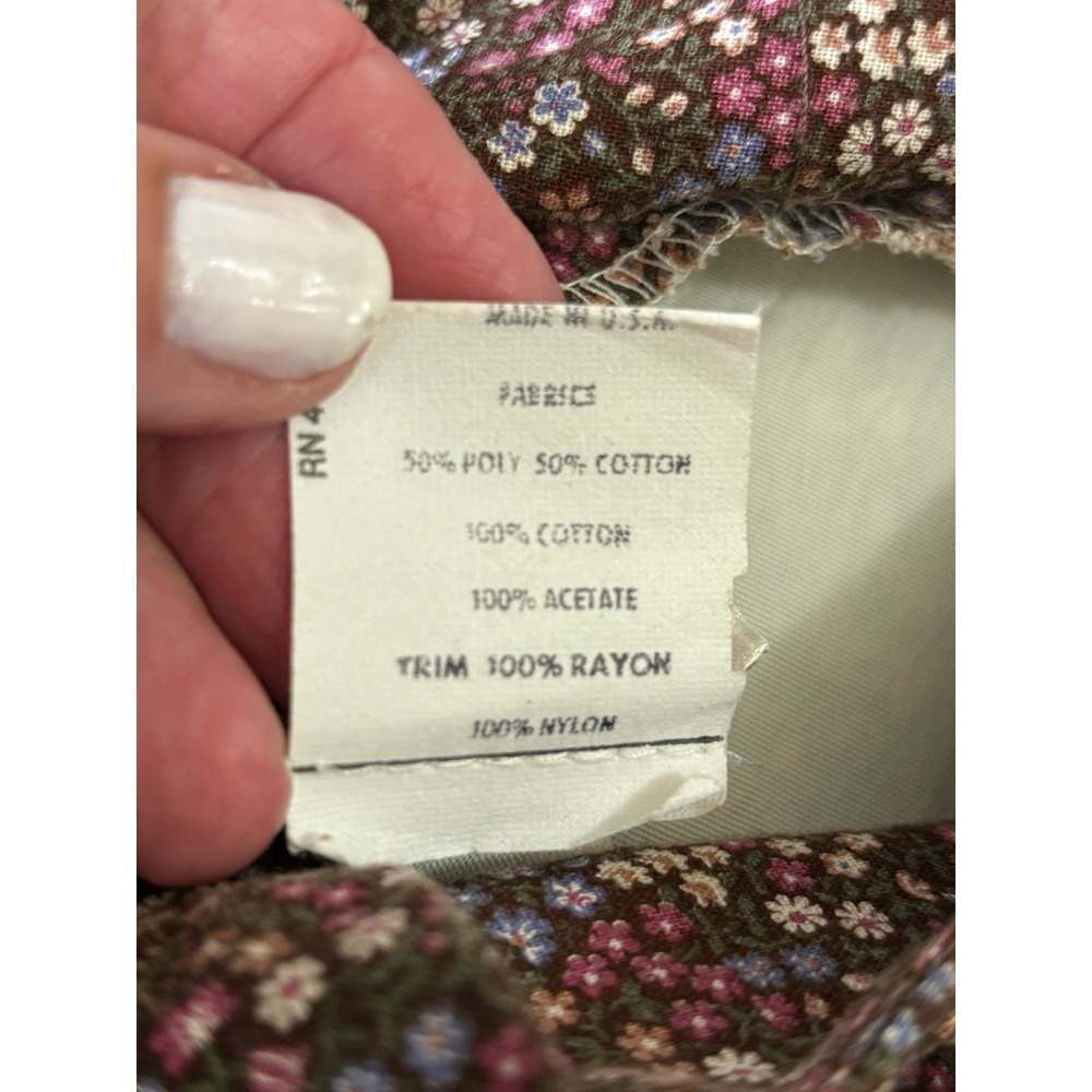 Jessica's Gunnies San Francisco vintage skirt, brown floral, prairiecore, 70s - Picture 5 of 6